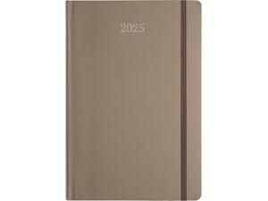 Ημερολόγιο ημερήσιο Maron_B 17x24εκ 2026 με ημιεύκαμπτο εξώφυλλο και λάστιχο καφέ